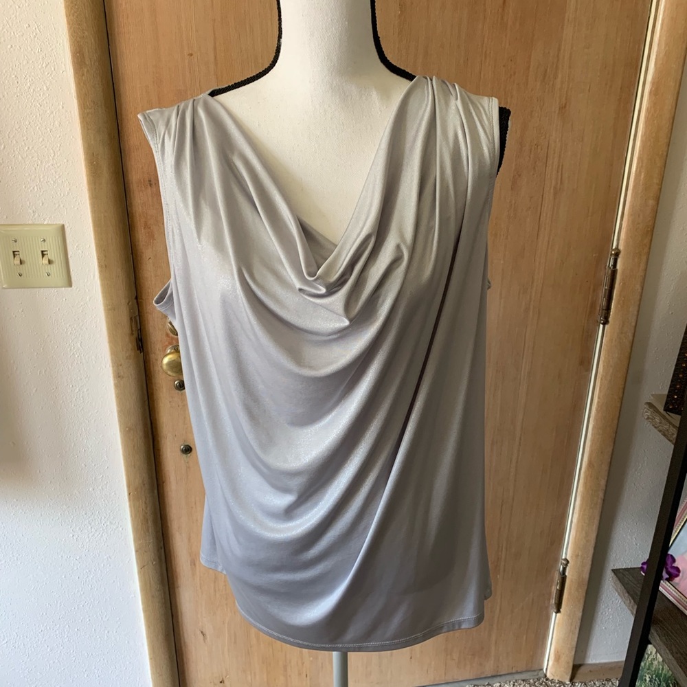 Silver sleeveless top. Size 14/16